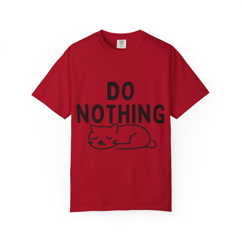 Do Nothing T-Shirt — Relaxed Cat Graphic Tee