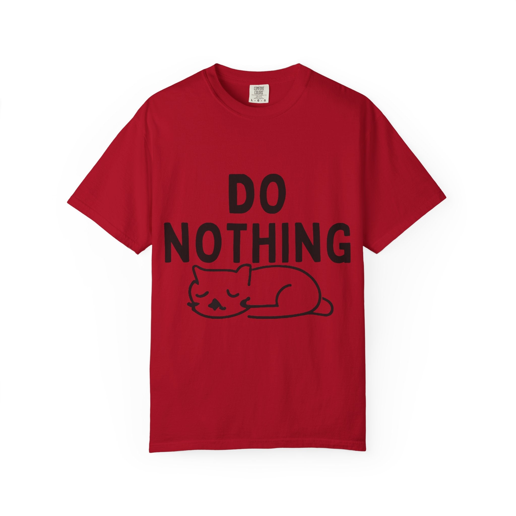 Do Nothing T-Shirt — Relaxed Cat Graphic Tee