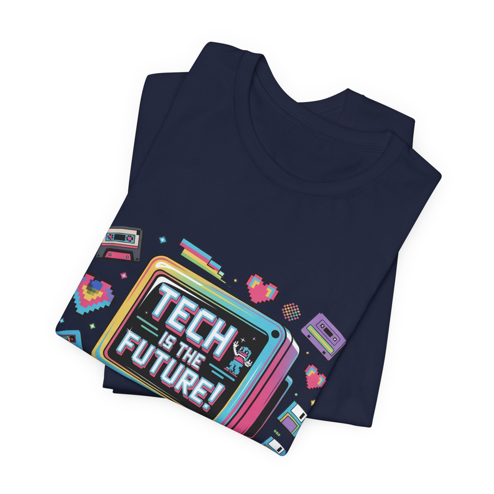 Tech Is The Future Tee | Y2K Cyber Holo, Retro Tech Print