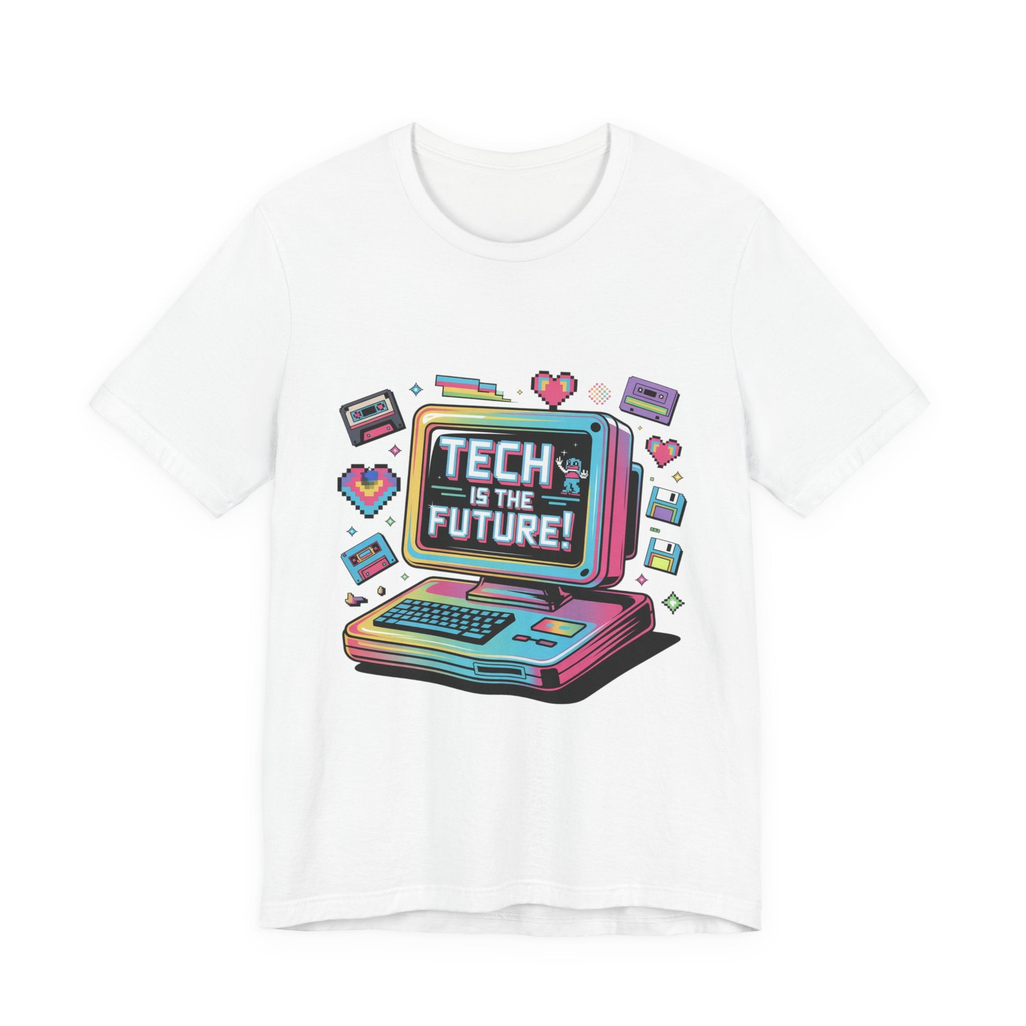 Tech Is The Future Tee | Y2K Cyber Holo, Retro Tech Print