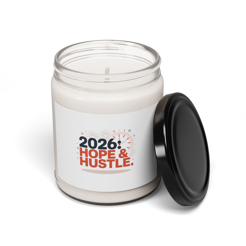 2026 Hope & Hustle Soy Candle, New Year Motivation | Manifest Luck