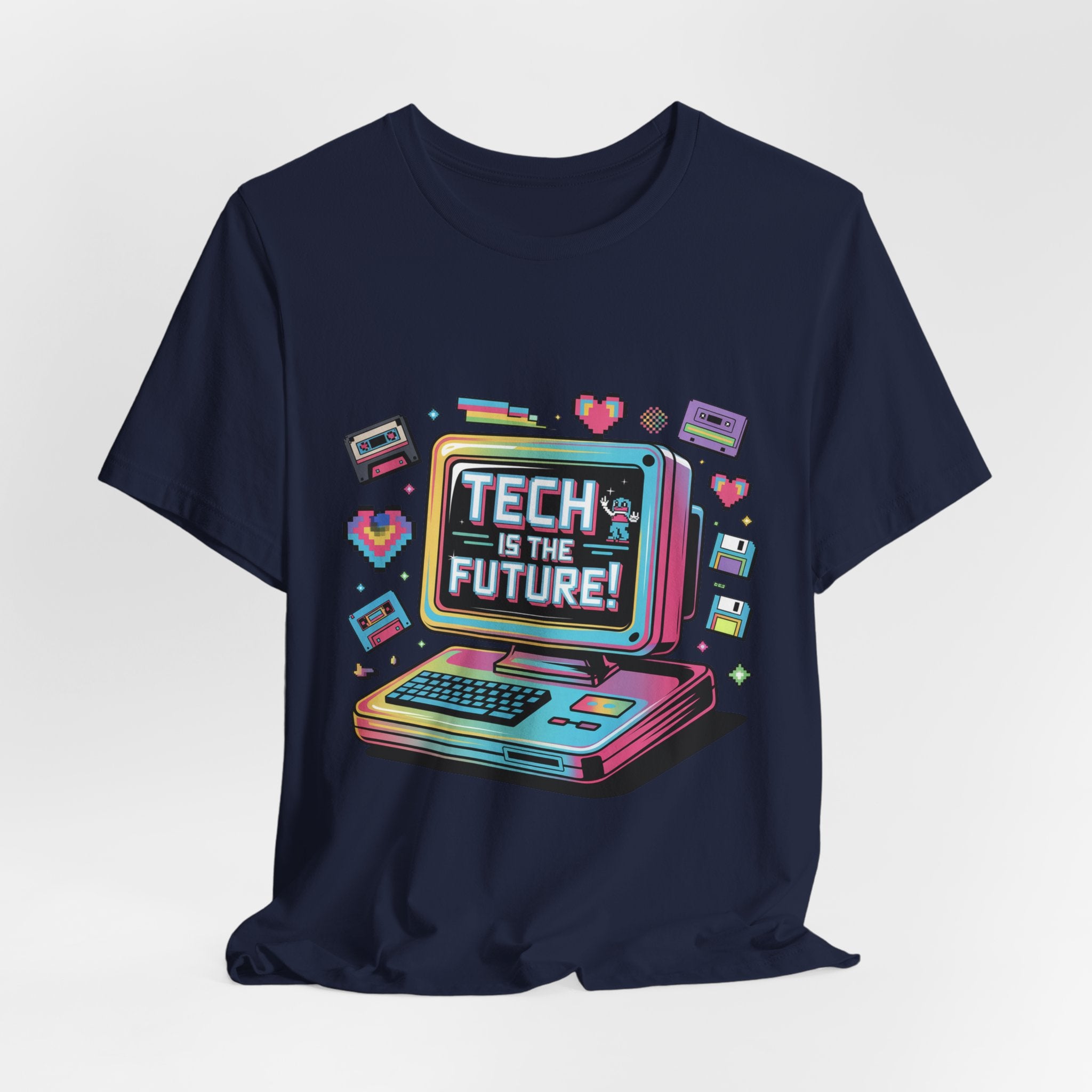 Tech Is The Future Tee | Y2K Cyber Holo, Retro Tech Print