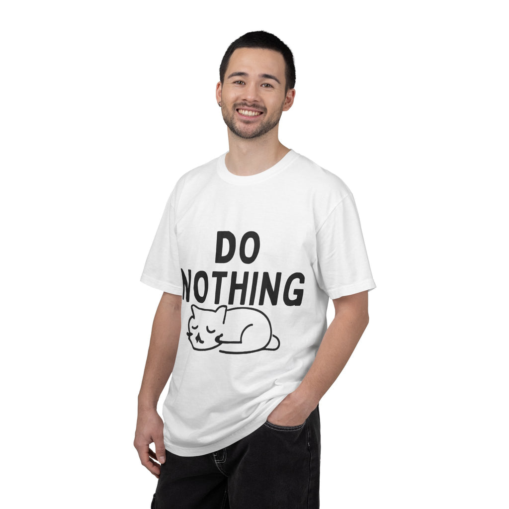 Do Nothing T-Shirt — Relaxed Cat Graphic Tee