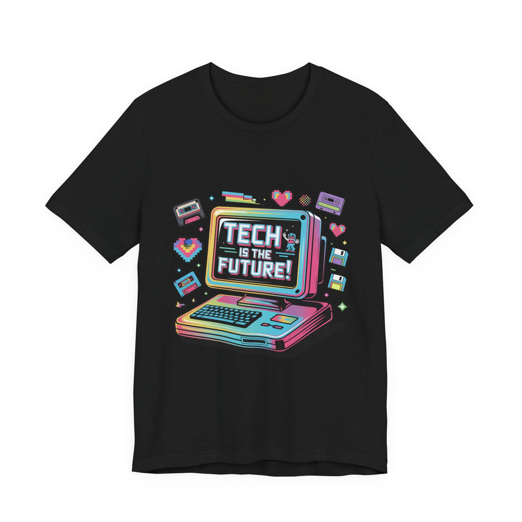 Tech Is The Future Tee | Y2K Cyber Holo, Retro Tech Print