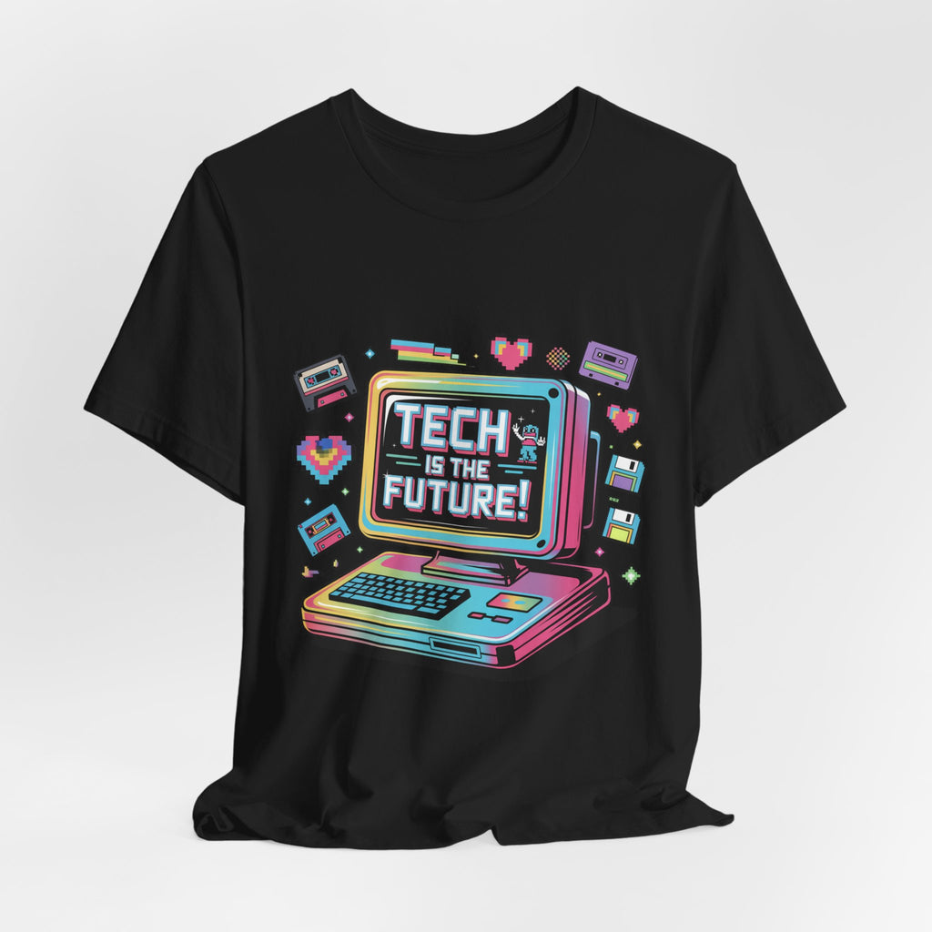 Tech Is The Future Tee | Y2K Cyber Holo, Retro Tech Print