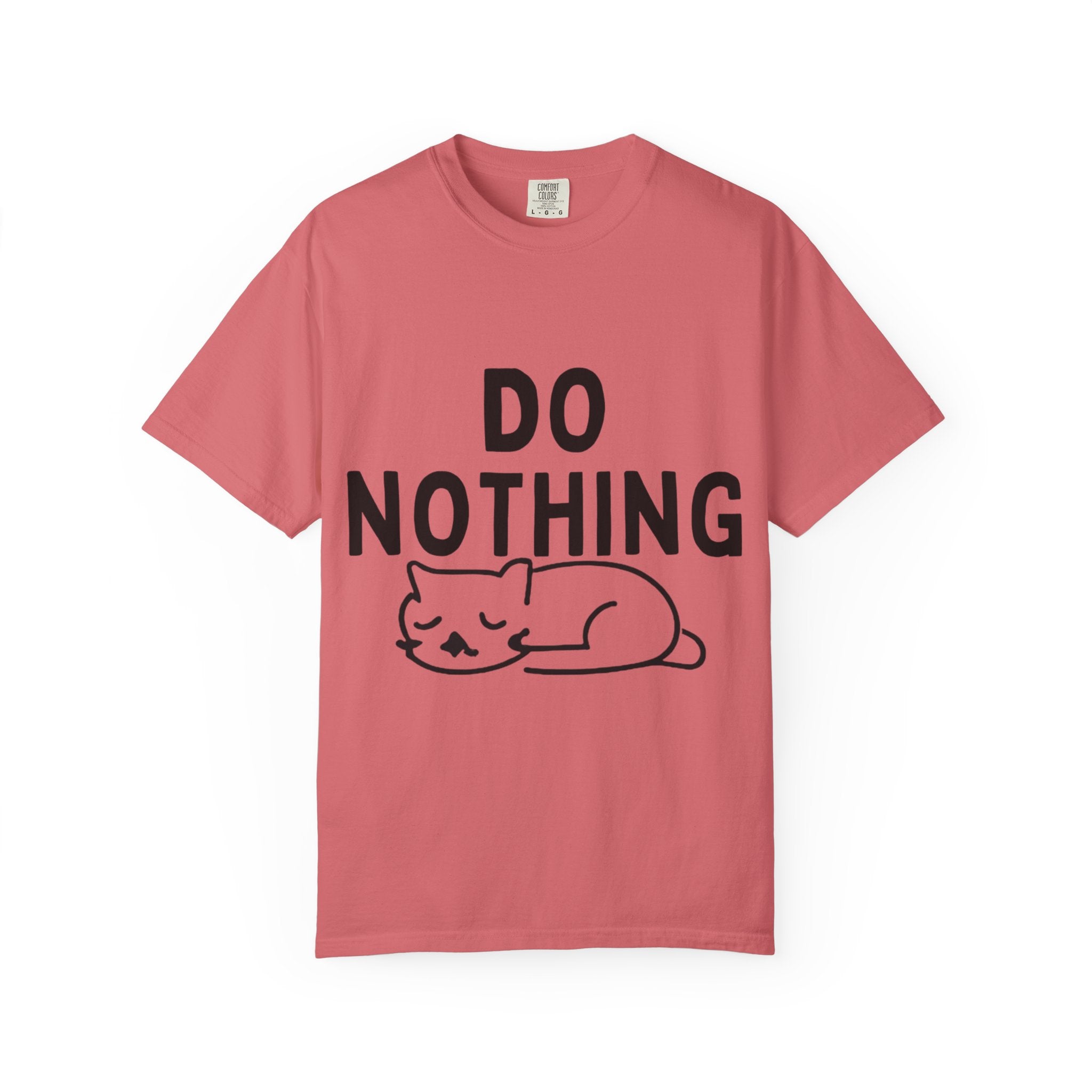 Do Nothing T-Shirt — Relaxed Cat Graphic Tee