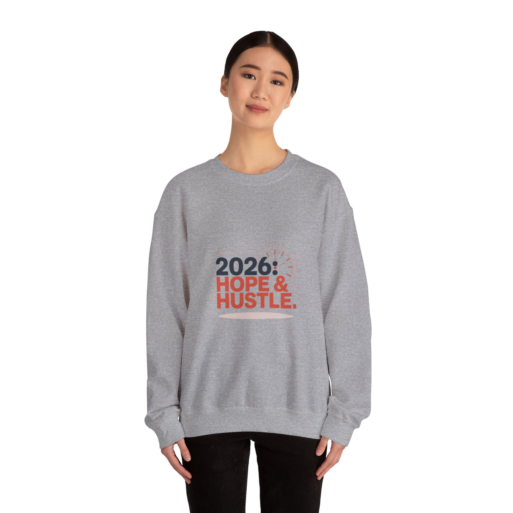 2026 Hope & Hustle Crewneck Sweatshirt | new year motivation, 2026 goals