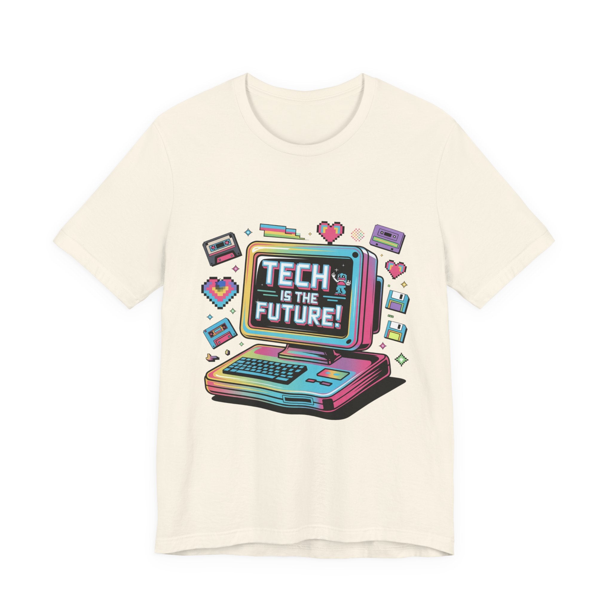 Tech Is The Future Tee | Y2K Cyber Holo, Retro Tech Print