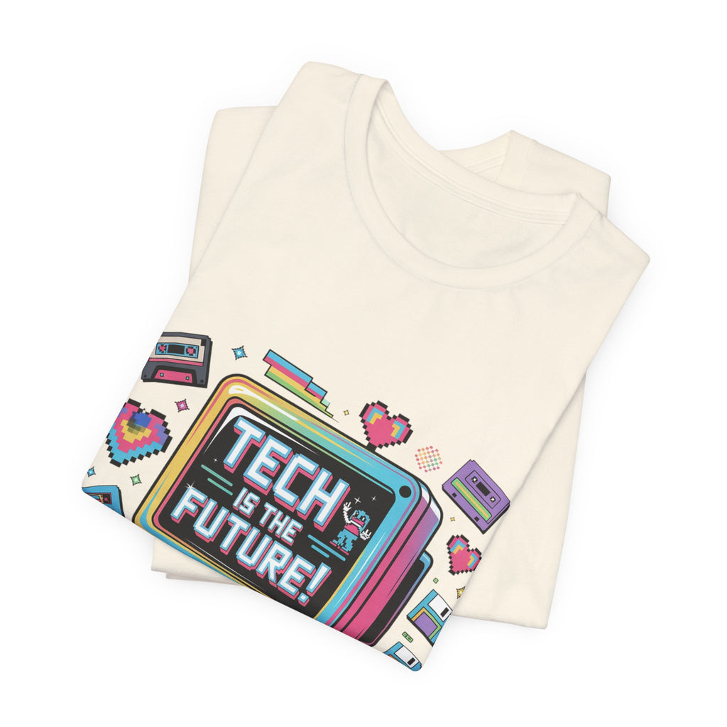 Tech Is The Future Tee | Y2K Cyber Holo, Retro Tech Print