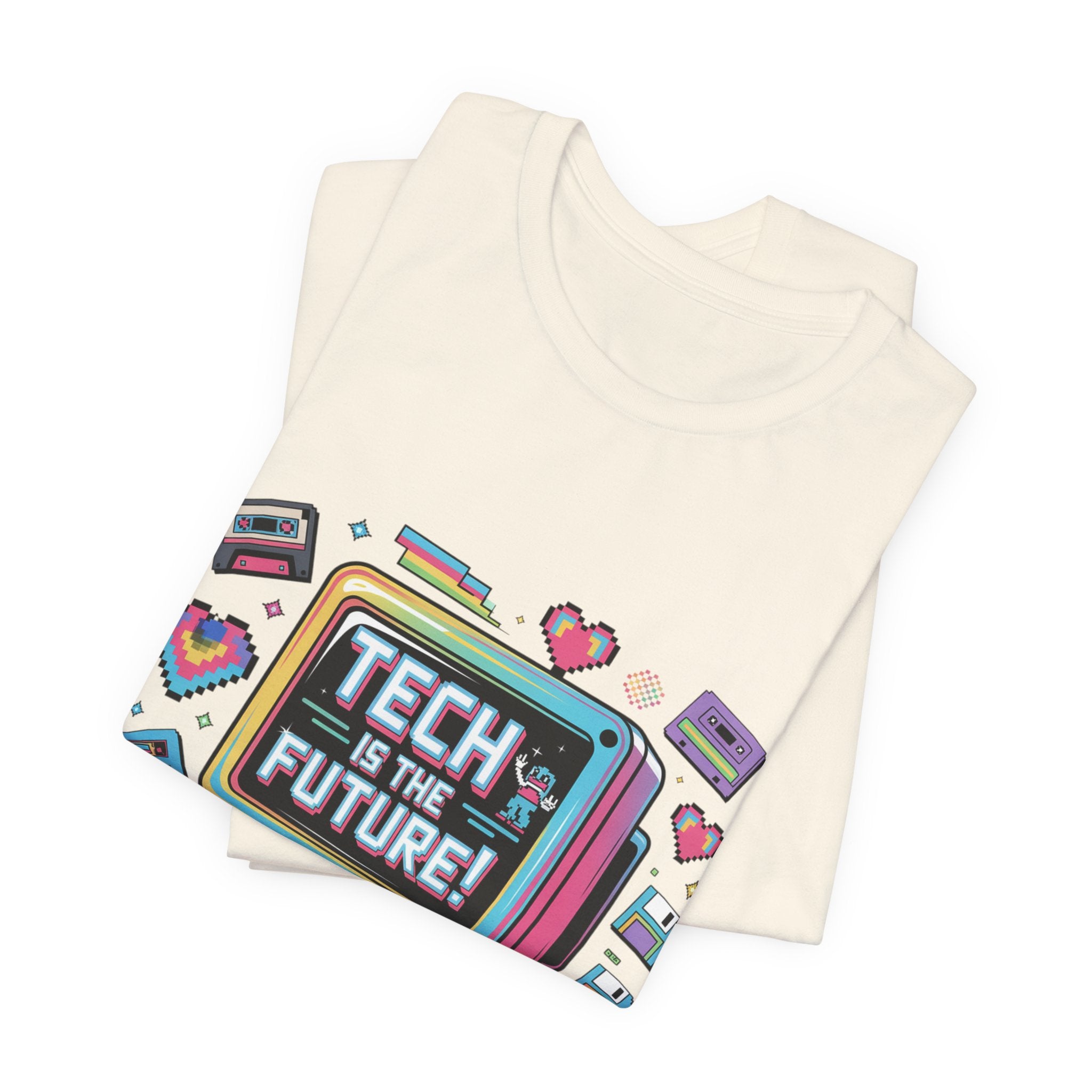 Tech Is The Future Tee | Y2K Cyber Holo, Retro Tech Print