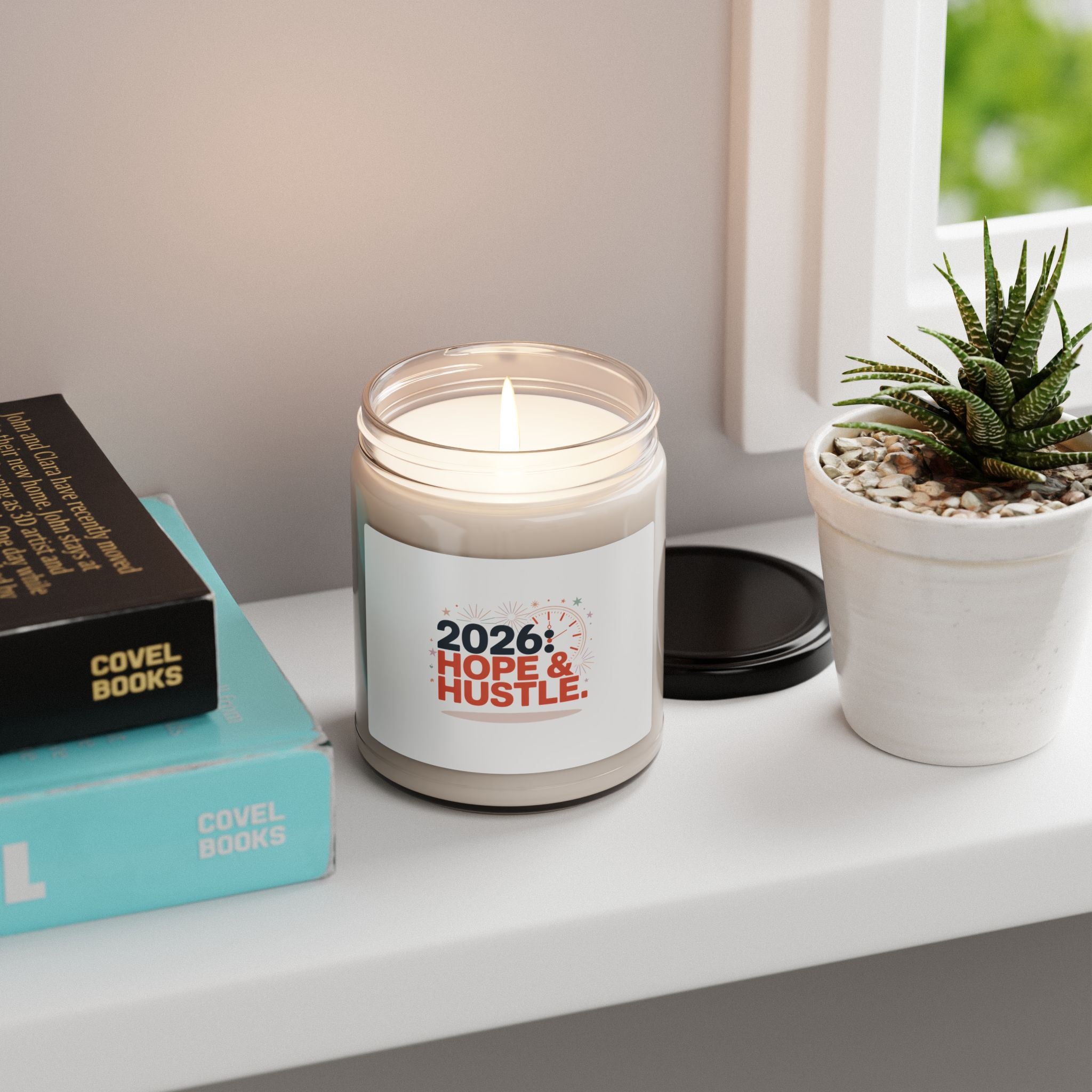 2026 Hope & Hustle Soy Candle, New Year Motivation | Manifest Luck