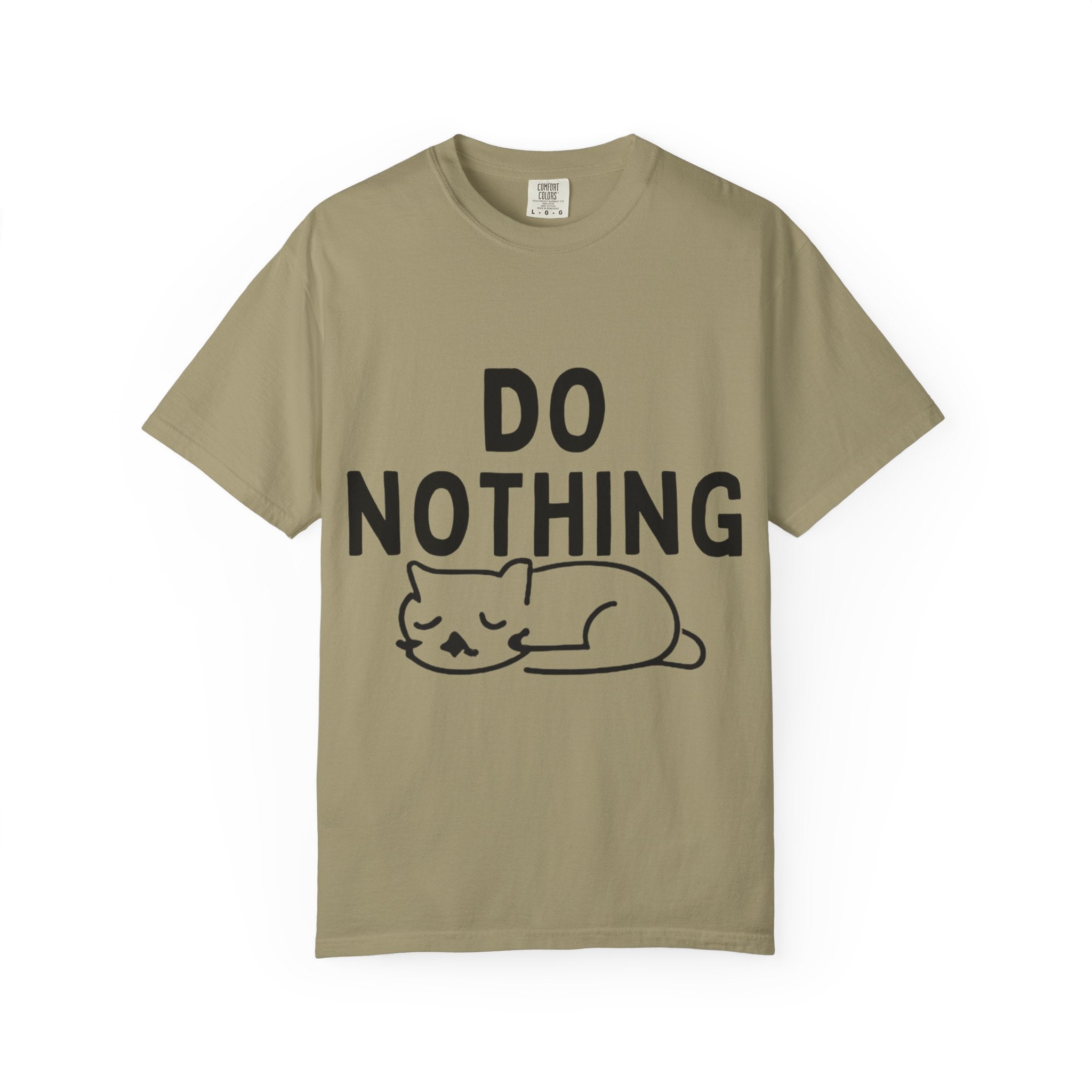 Do Nothing T-Shirt — Relaxed Cat Graphic Tee