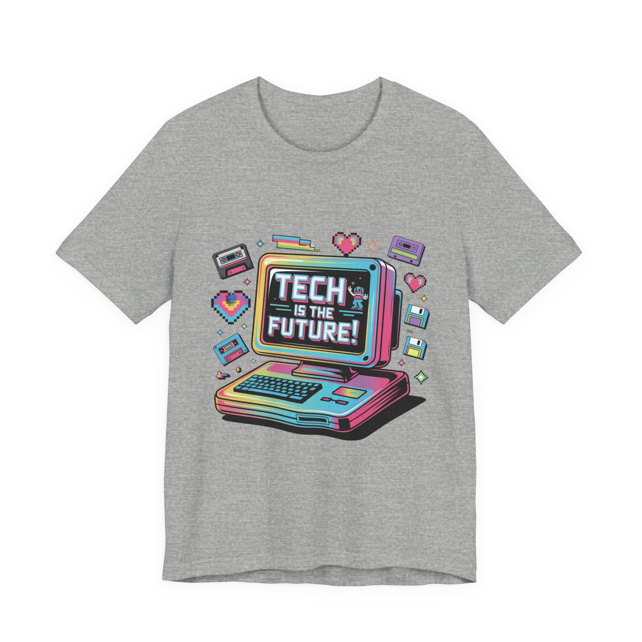 Tech Is The Future Tee | Y2K Cyber Holo, Retro Tech Print