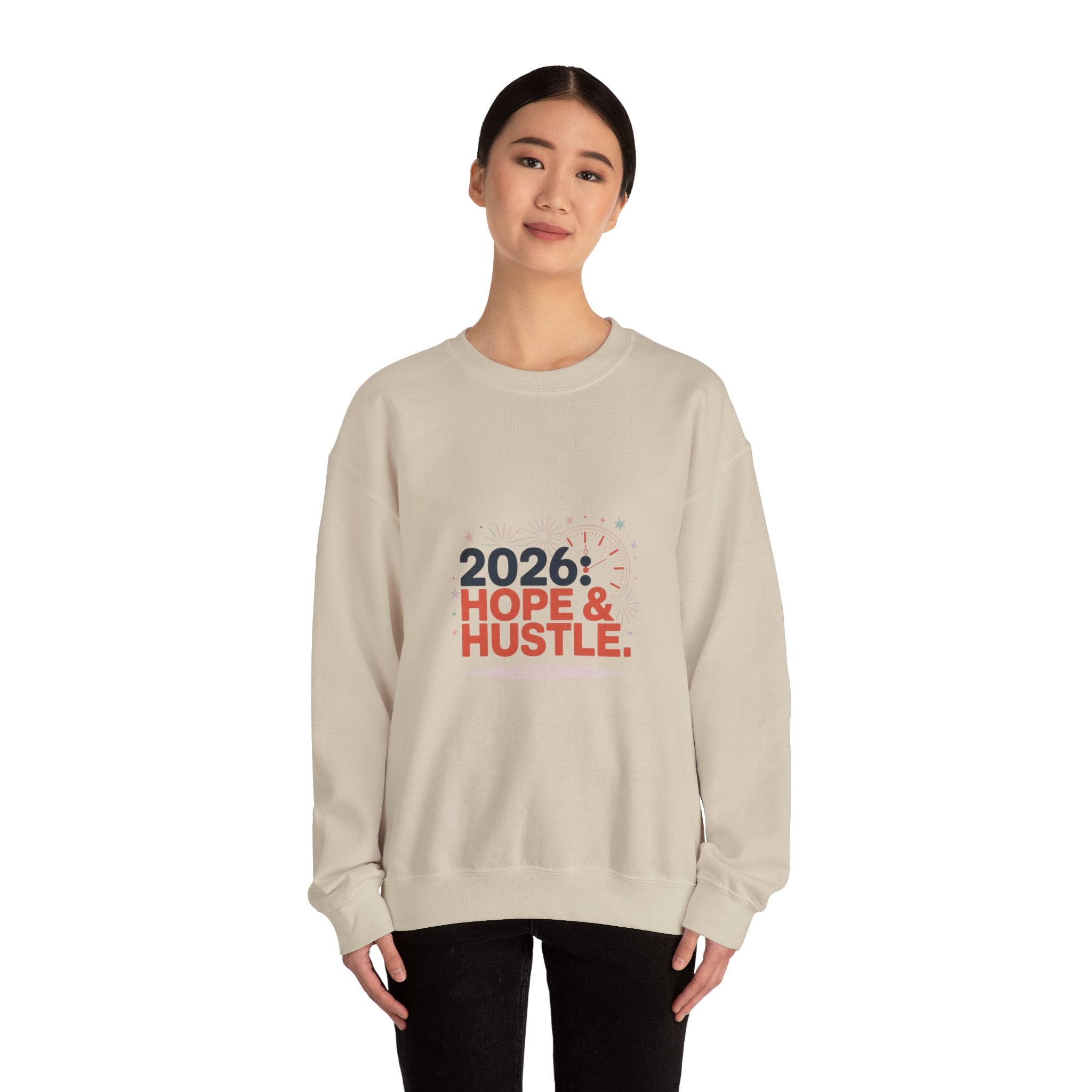 2026 Hope & Hustle Crewneck Sweatshirt | new year motivation, 2026 goals