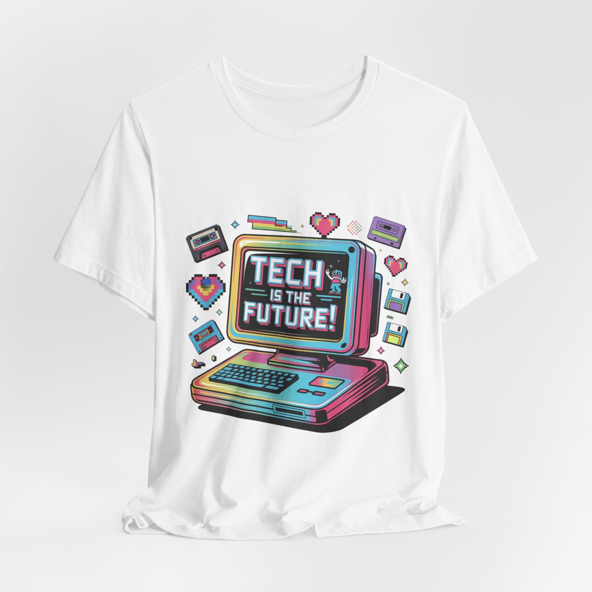 Tech Is The Future Tee | Y2K Cyber Holo, Retro Tech Print