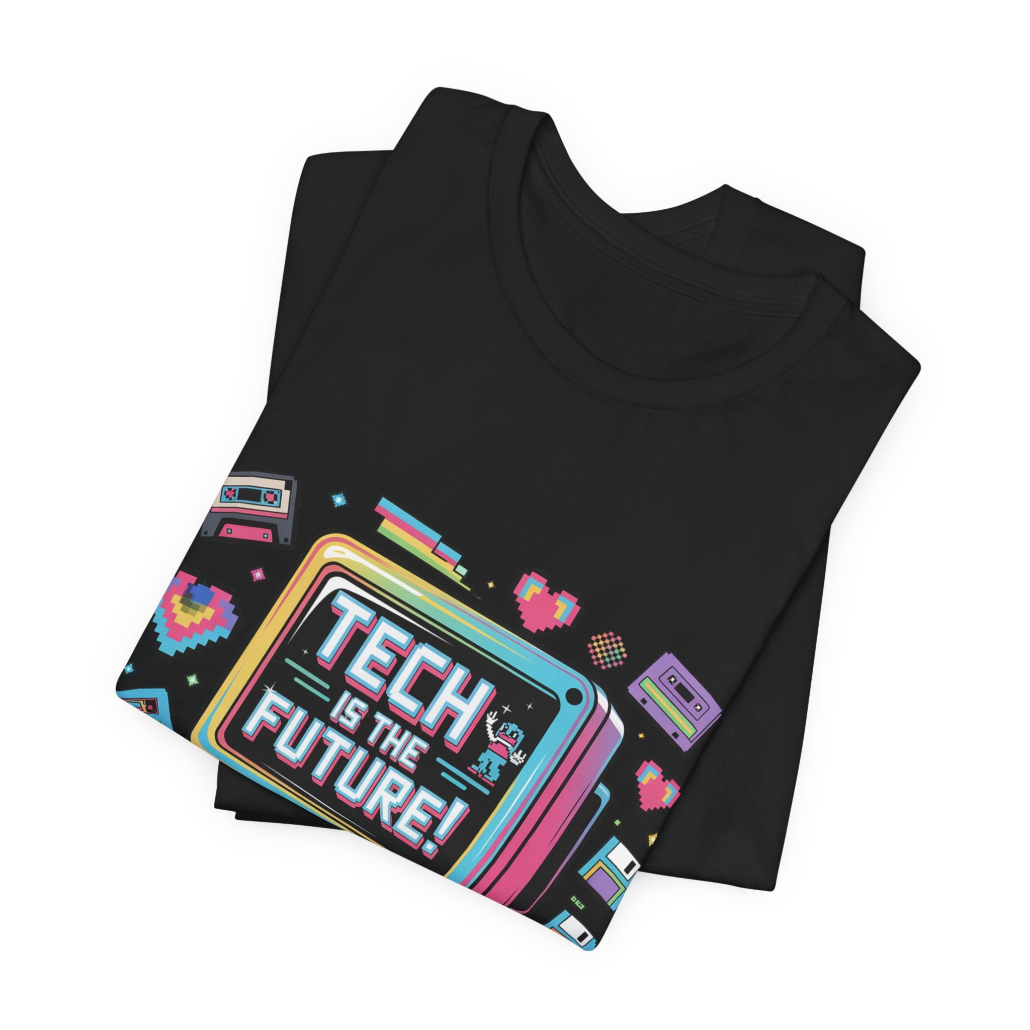 Tech Is The Future Tee | Y2K Cyber Holo, Retro Tech Print