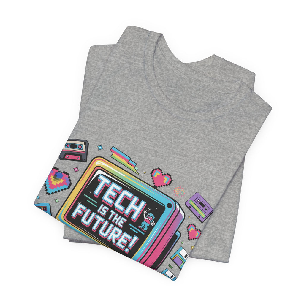 Tech Is The Future Tee | Y2K Cyber Holo, Retro Tech Print