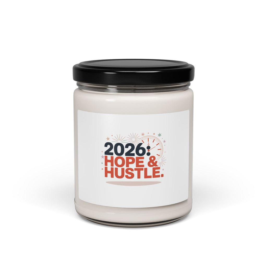 2026 Hope & Hustle Soy Candle, New Year Motivation | Manifest Luck