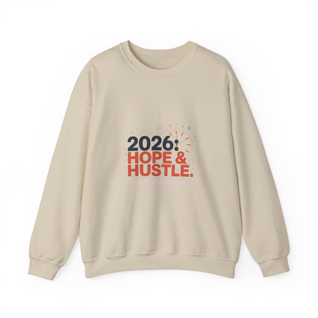 2026 Hope & Hustle Crewneck Sweatshirt | new year motivation, 2026 goals