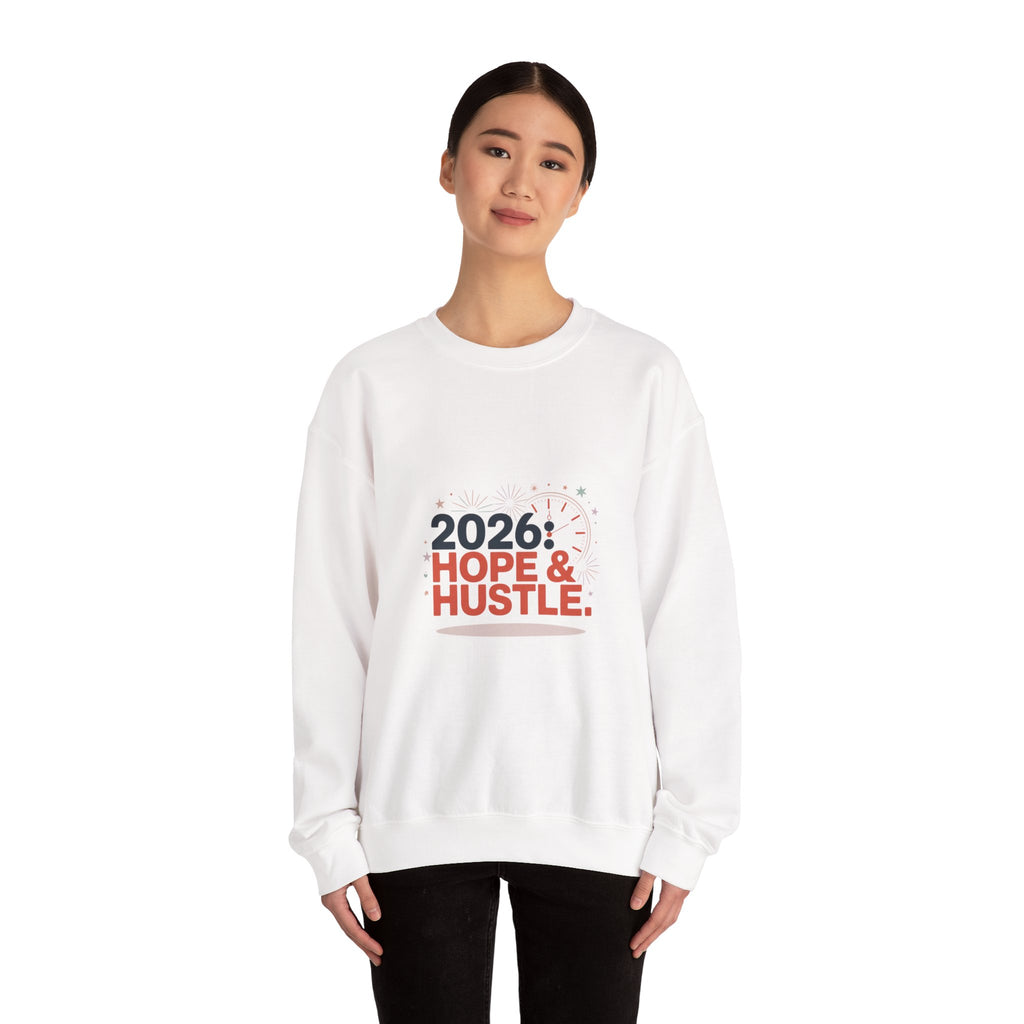 2026 Hope & Hustle Crewneck Sweatshirt | new year motivation, 2026 goals