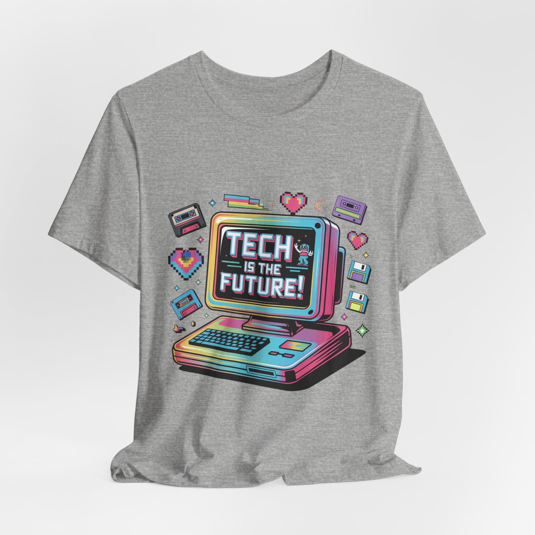 Tech Is The Future Tee | Y2K Cyber Holo, Retro Tech Print