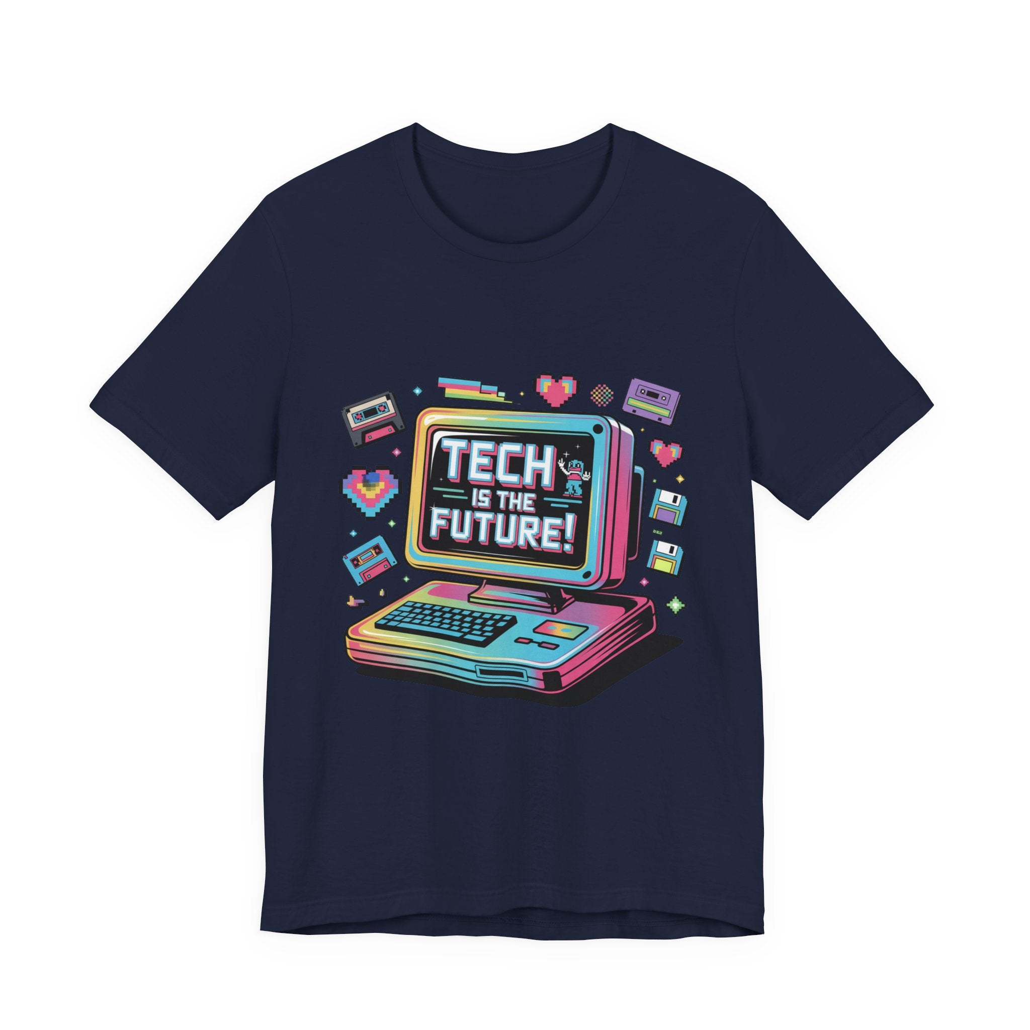 Tech Is The Future Tee | Y2K Cyber Holo, Retro Tech Print
