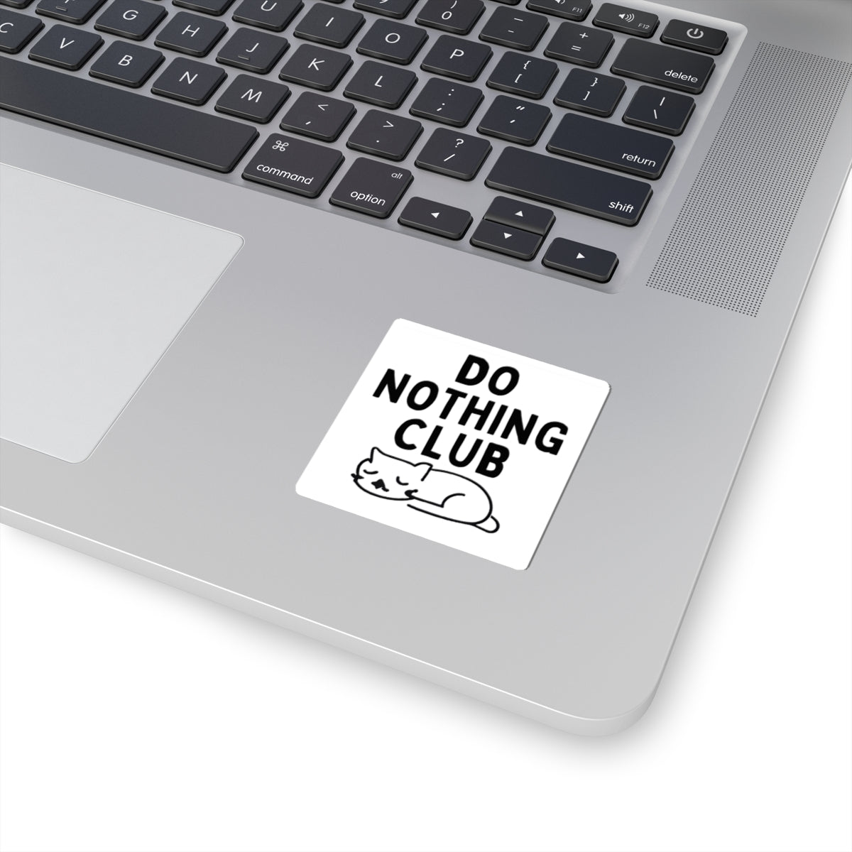 Do Nothing Club Sticker — Cute Sleeping Cat Kiss-Cut Decal