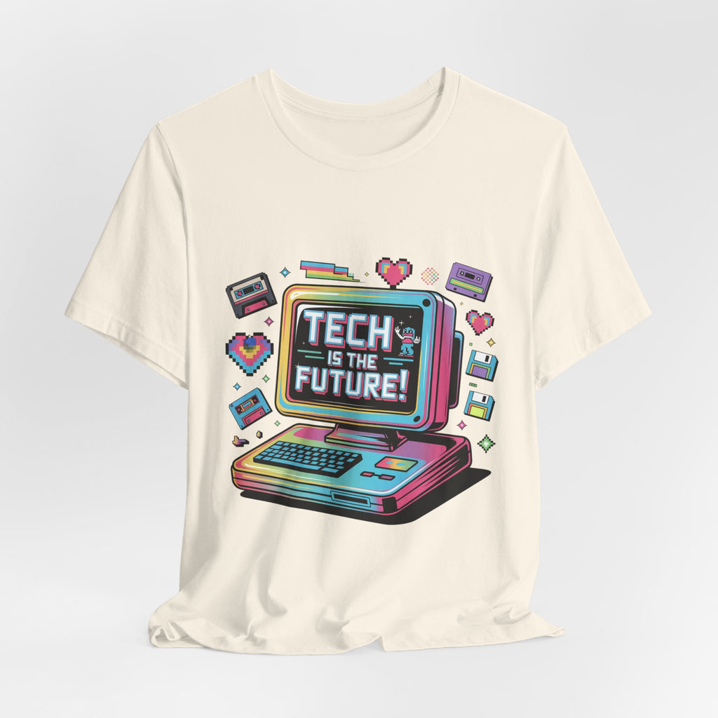 Tech Is The Future Tee | Y2K Cyber Holo, Retro Tech Print