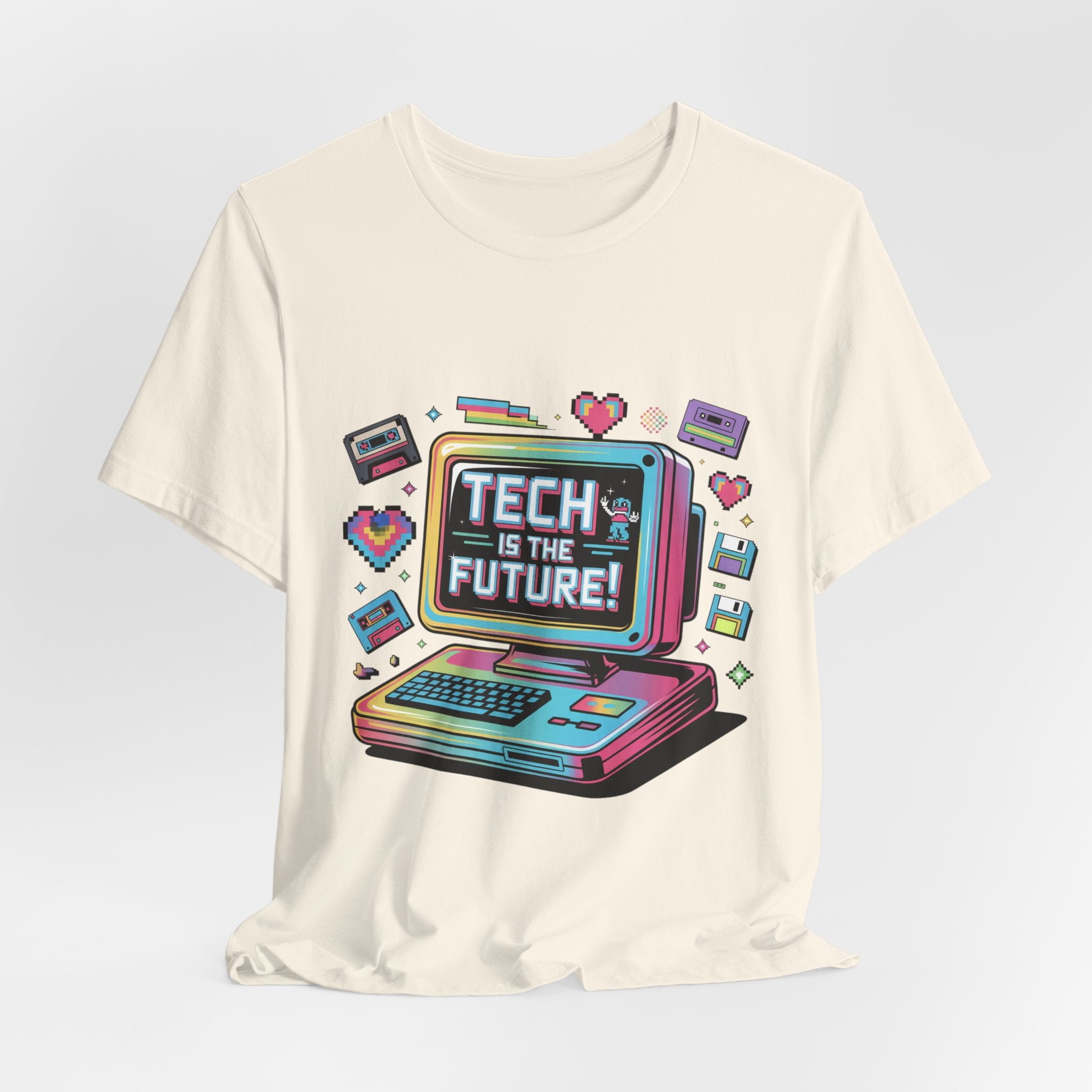 Tech Is The Future Tee | Y2K Cyber Holo, Retro Tech Print